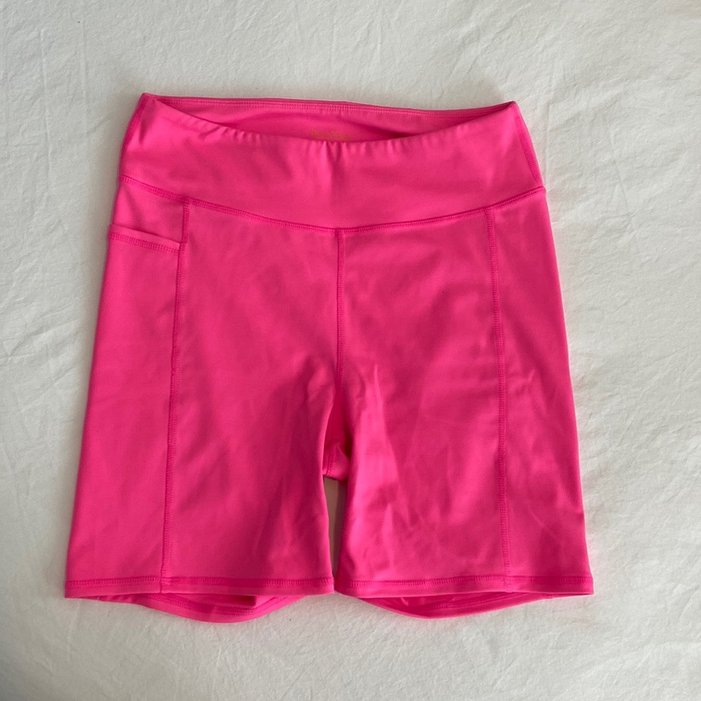 Luxletic Pink High Rise Biker Shorts